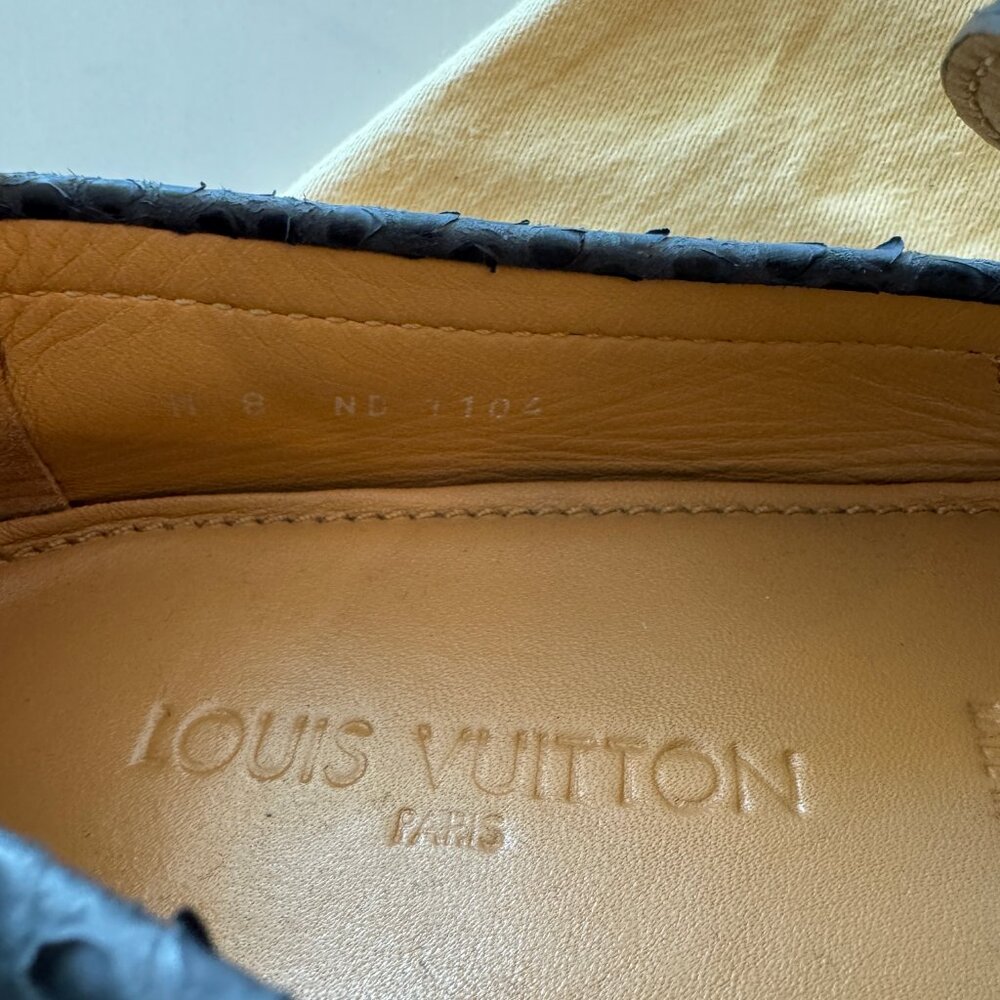 Hockenheim Lv Python Snakeskin Leather Shoes - image 6